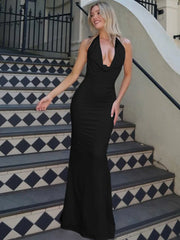Maxikleid mit Schnürung und schulterfreiem Oberteil