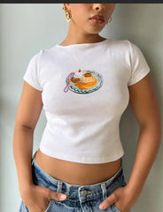 Slim-Fit-T-Shirt mit Fruchtprint