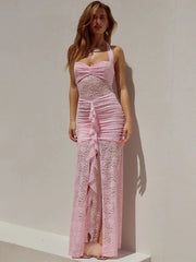 Bodycon-Kleid aus Spitze mit Patchwork-Details