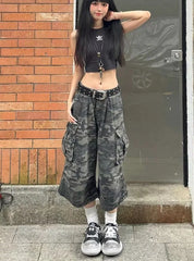 Camouflage-Hose mit geradem Bein