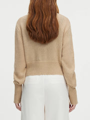 Strickjacke mit V-Ausschnitt und langen Ärmeln