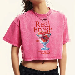 Cherry Cup Washed Slim Fit T-Shirt