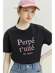 Lässiges T-Shirt mit cooler Buchstabenstickerei