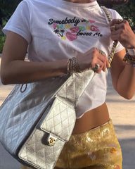 Weißes Slim-Fit-T-Shirt mit Farbdruck