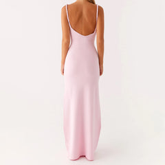 Maxikleid mit Spaghettiträgern und Cut-Outs