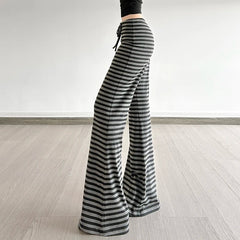 Gestreifte Homewear Bootcut-Hose