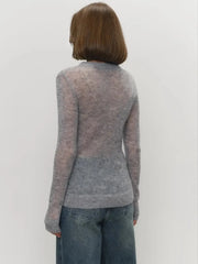 Bodycon-Stricktop mit Buchstabenmotiv