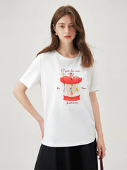 Bedrucktes Freizeit-T-Shirt für Pendler