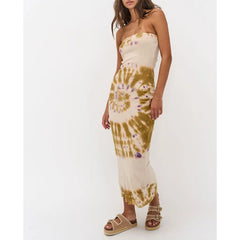Y2K Slim Vintage trägerloses Bodycon-Kleid