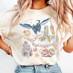 Retro Space Schnelltrocknendes Sommer-T-Shirt