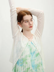 Dünner, langärmeliger Strickcardigan für den Sommer