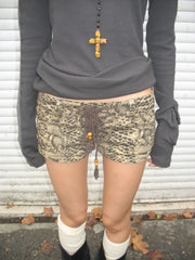 Waffel-Foldover-Lounge-Shorts