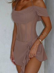 ZALANDIA MINIKLEID TAN