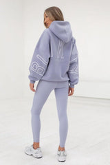 Bedruckter, dicker, lockerer Hoodie