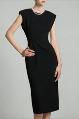 Sleeveless High Waist Slim Work Dress