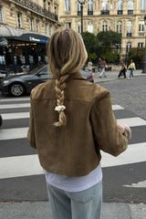 Unifarbene, geknöpfte Langarm-Freizeitjacke