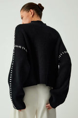 Street Chic Rollkragenpullover mit Farbblock-Design