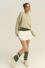 Schmal geschnittener, vielseitiger Strickpullover mit grafischem Buchstabenprint