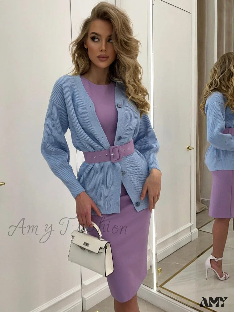 Amy Fashion - Bandage Lilac Purple Elegant Party Dress