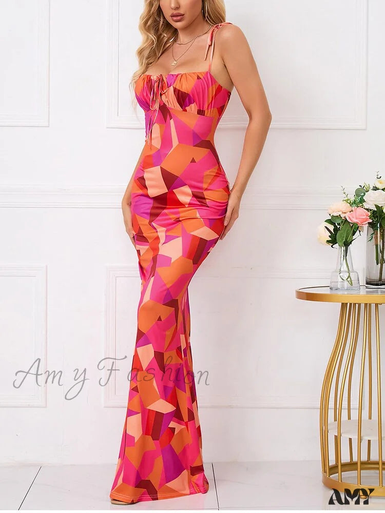 Amy Fashion - Sexy V-Neck Long Maxi Dress