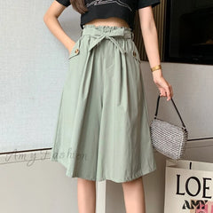 Amy Fashion - Slim Casual Trousers Shorts