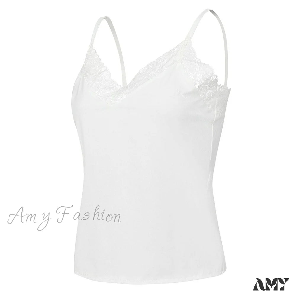 Amy Fashion - Spaghetti Strap Top Lace Cami