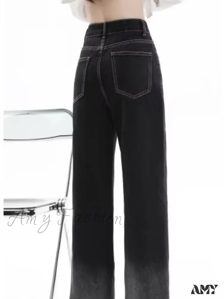 Amy Fashion - Vintage Harajuku Women Clothes For Teenagers Y2K Aesthetic Clothing Autumn Baggy Jean