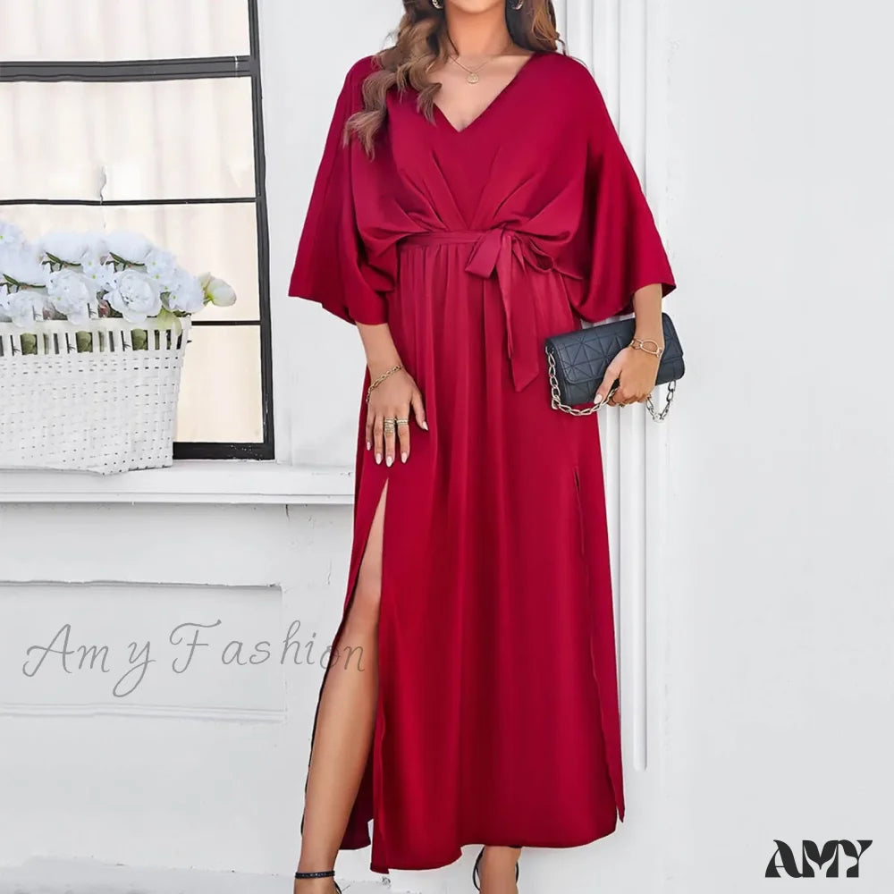 Autumn Winter Elegant Velvet Maxi Long Sleeve Pleated High Waist Female Casual Slim Fit Dress