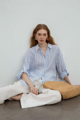 Pure Linen Vacation Blouse
