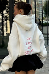 Oversized Hoodie mit Rückenstickerei