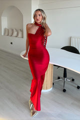 Sexy Bodycon Neckholder-Trägerloses Partykleid