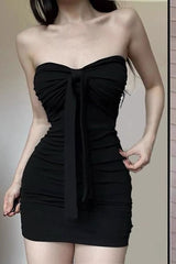 Tube Tie Sleeveless Mini Slim Bodycon Dress