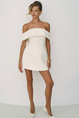 Sexy rückenfreies, schulterfreies, figurbetontes Partykleid