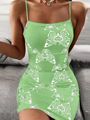 Sexy Slim Print Slip Dress 