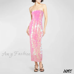Colorblock Patchwork Long Sleeve Blazer Fashion Club Female Sequin Mini Party Vestidos Dress Pink /