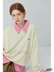 Cozy Comfortable Trendy Stylish Soft Classic Casual Elegant Hoodies Beige / S