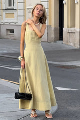 Elegant Square Neck Slim Fit Slip Dress