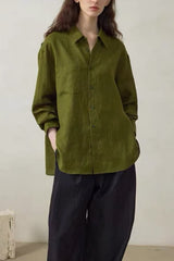 Linen Minimalist Layering Blouse