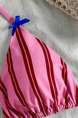 Slinky Striped Beach Bikini Set