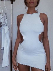 Ärmellose, taillierte Bodycon-Kleider mit Cut-out 