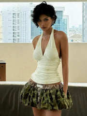 Transparentes Stricktop mit Rundhalsausschnitt