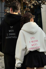 Oversized Hoodie mit Rückenstickerei