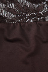 Holloe Lace Yoke Tie Front Blouse
