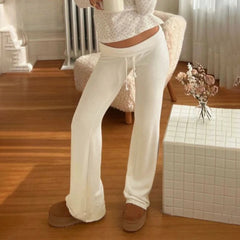 Rosa Basic-Hose mit niedrigem Bund