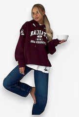 Retro-Sweatshirt mit Used-Look und Lochmuster