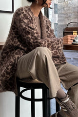 Lässiger Strickcardigan mit Leopardenmuster