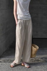 Breathable Linen Straight Pants