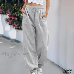High Waist Ankle Tied Thick Long Autumn New Baggy Fashion Trouser