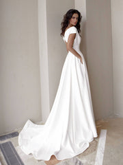 Wickelkleid in Unifarbe, elegant, lang 