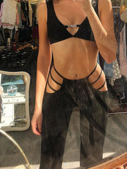 Schmal geschnittene, lässige Hose mit weitem Bein 